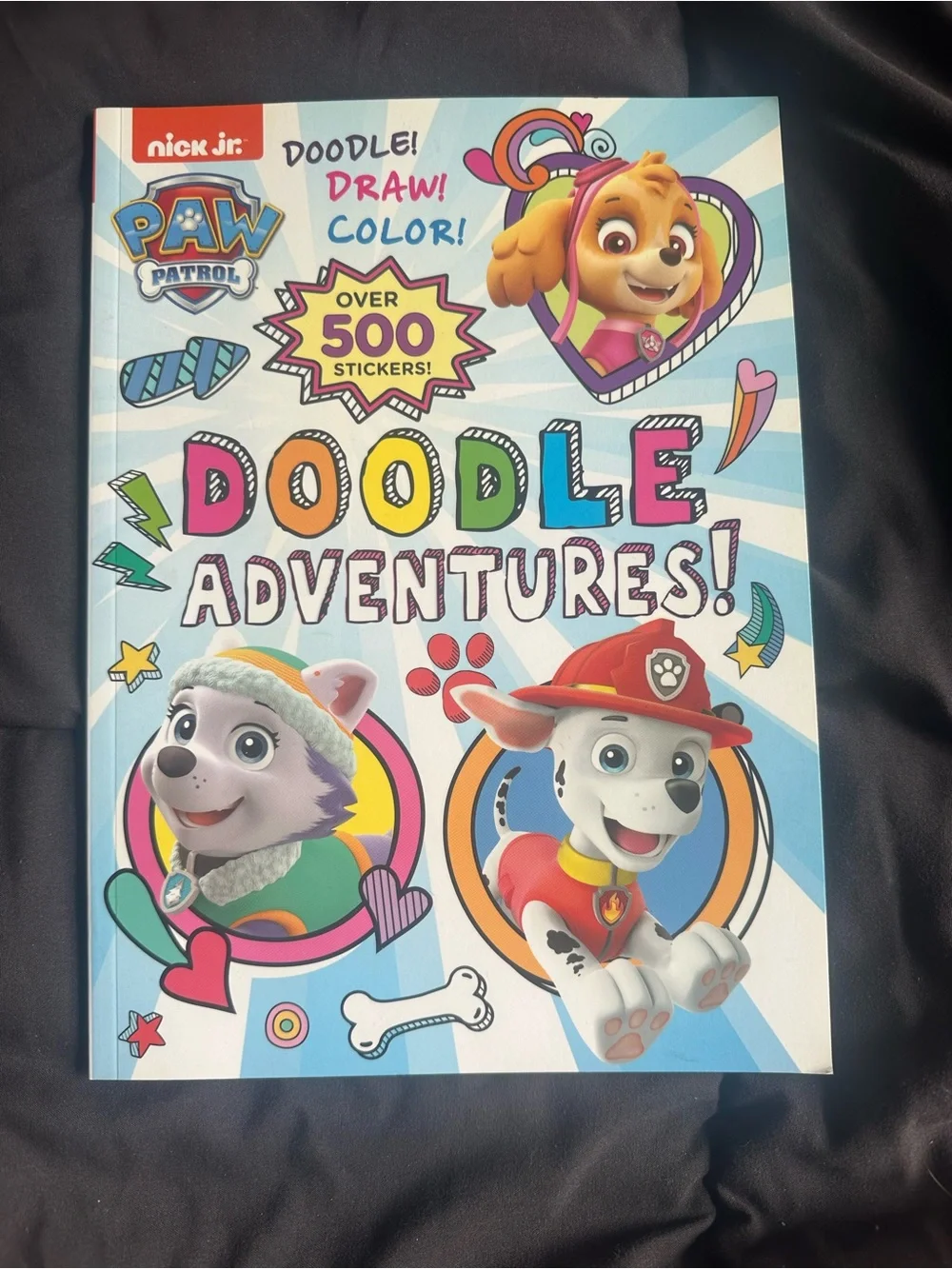 Paw Patrol Doodle Adventures! Coloring Book - Blue, Pink, Yellow